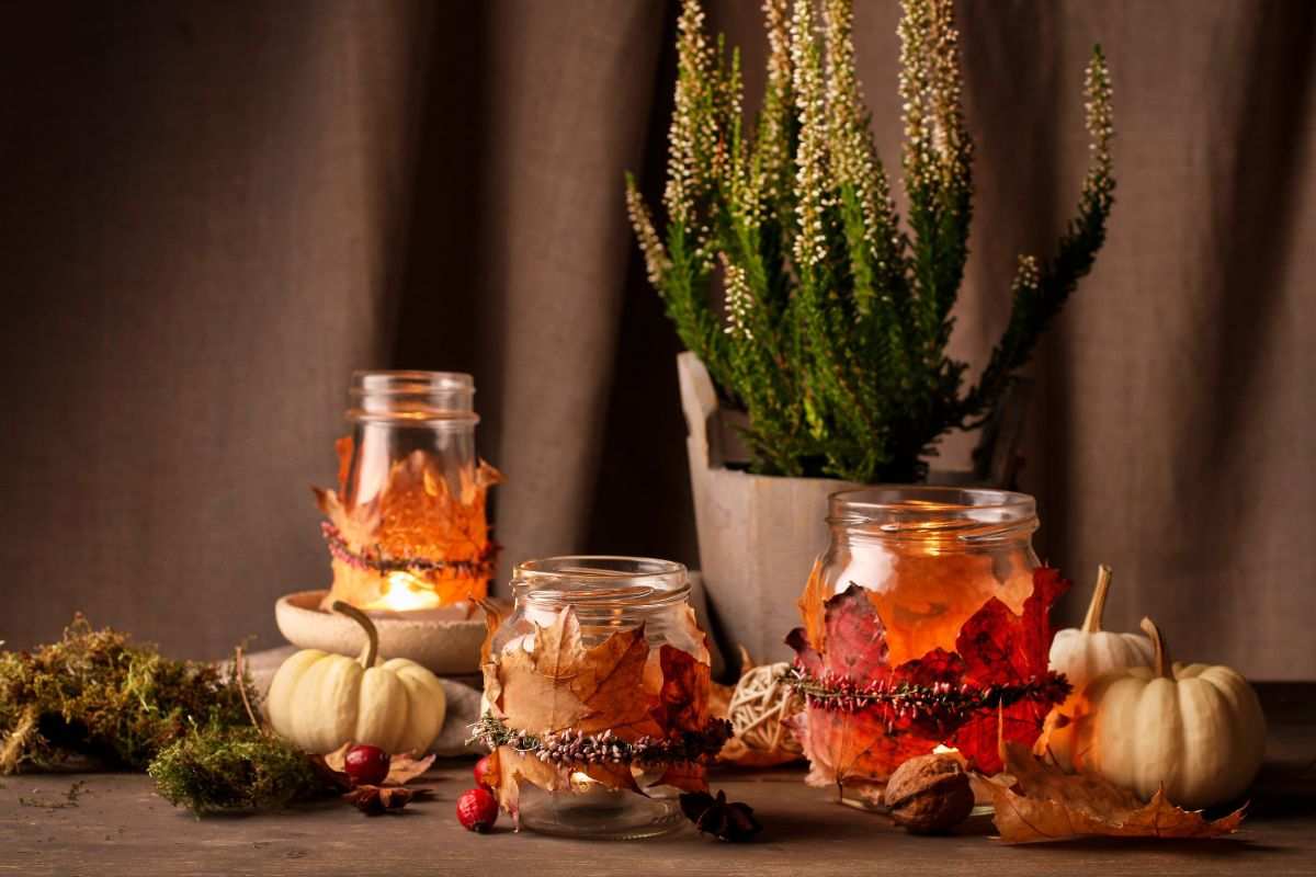 decorare con riciclo creativo in autunno