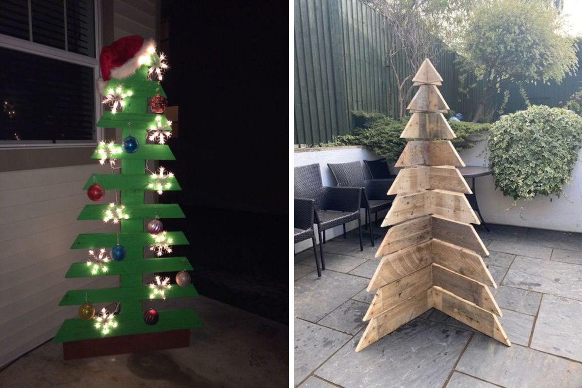 Alberi di Natale con pallet